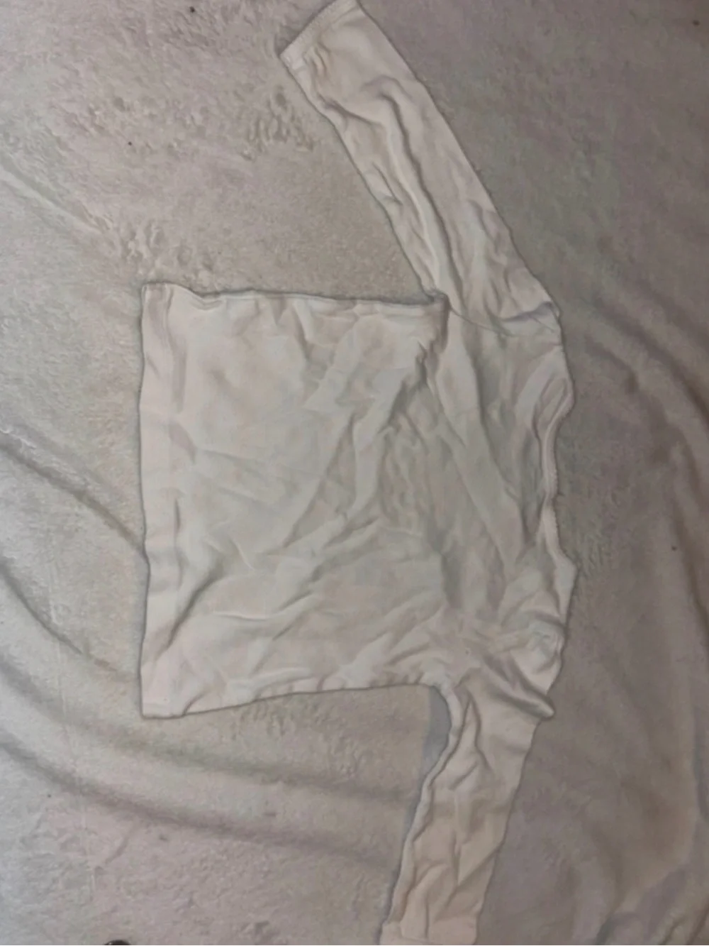 GAP Cream Ribbed Long-Sleeve Women's Top
